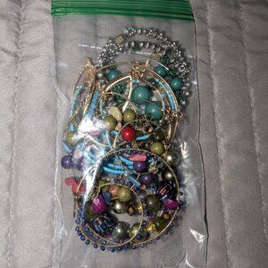 $3 with Bundle ~ Grab Bag of Circle Bead Earrings 5848